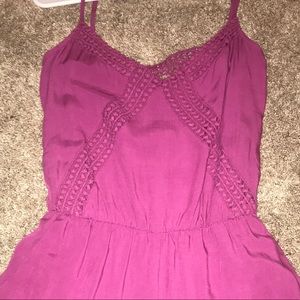 purple-pink romper